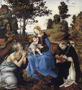 Filippino Lippi THe Virgin and Child with Saints Jerome and Dominic oil painting artist